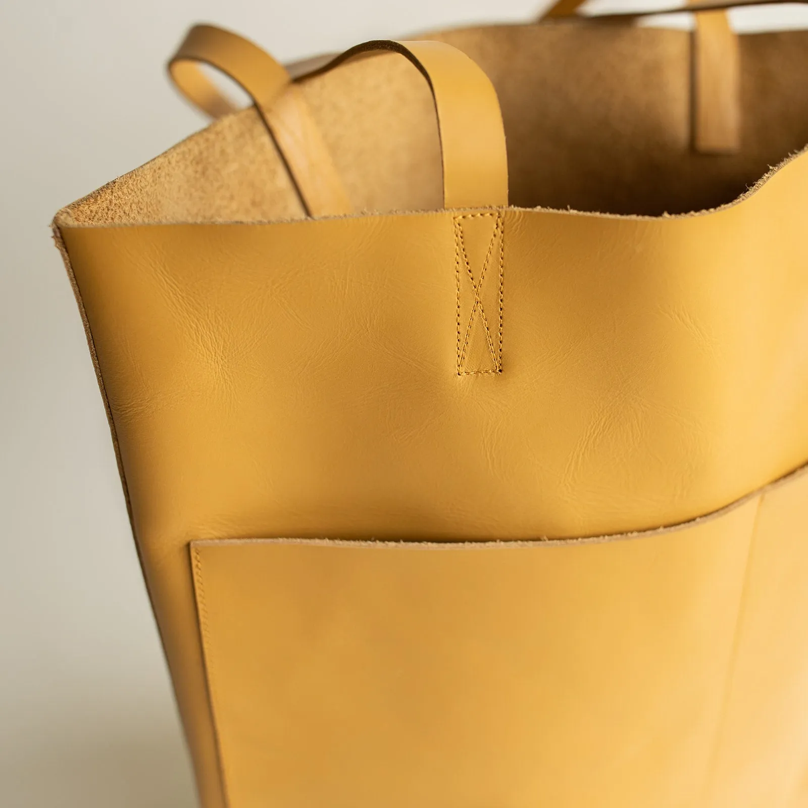 Goldenrod Leather Tote