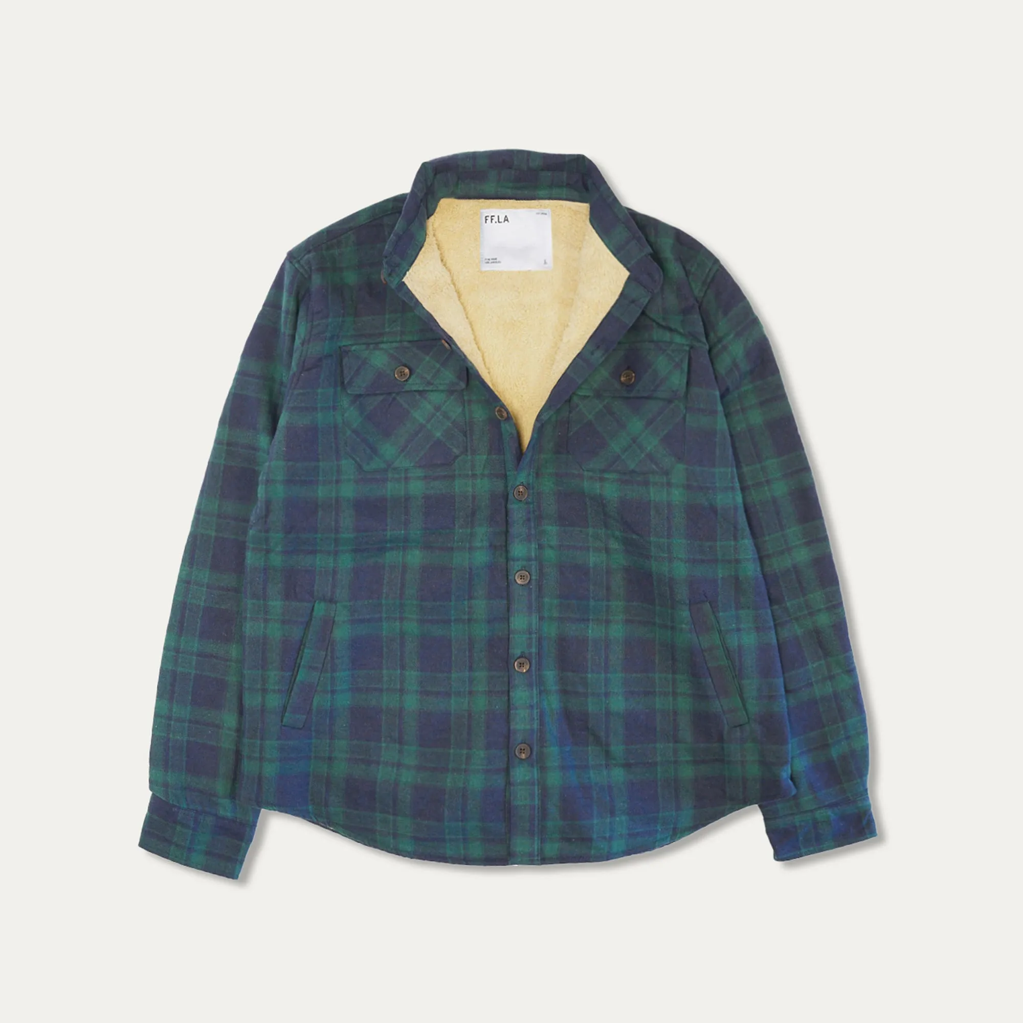 Grant Flannel Sherpa Lined Shirt Jacket