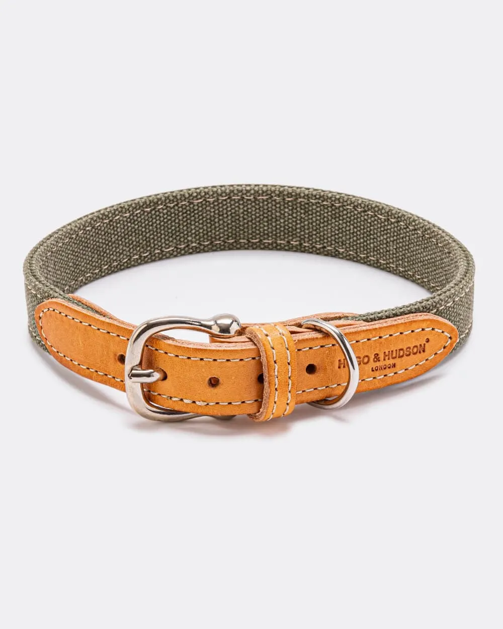 Green and Tan Dog Collar