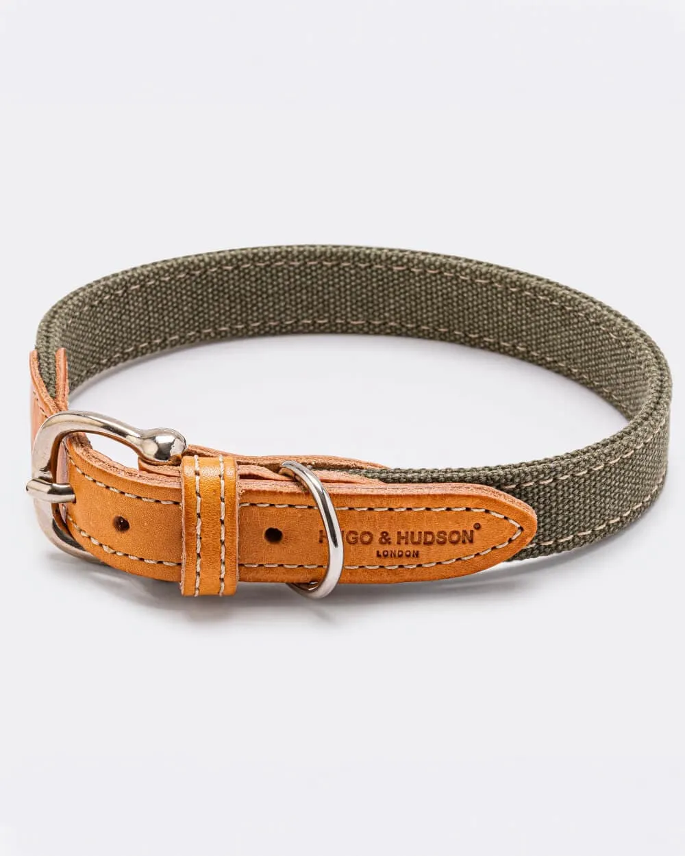 Green and Tan Dog Collar