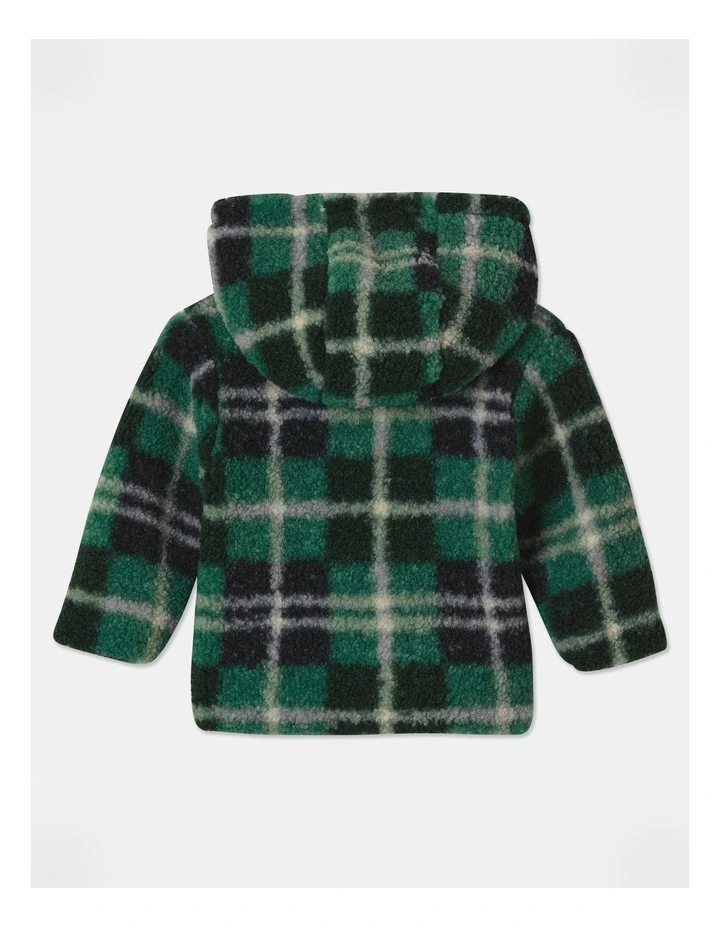 Green Check Sherpa Jacket