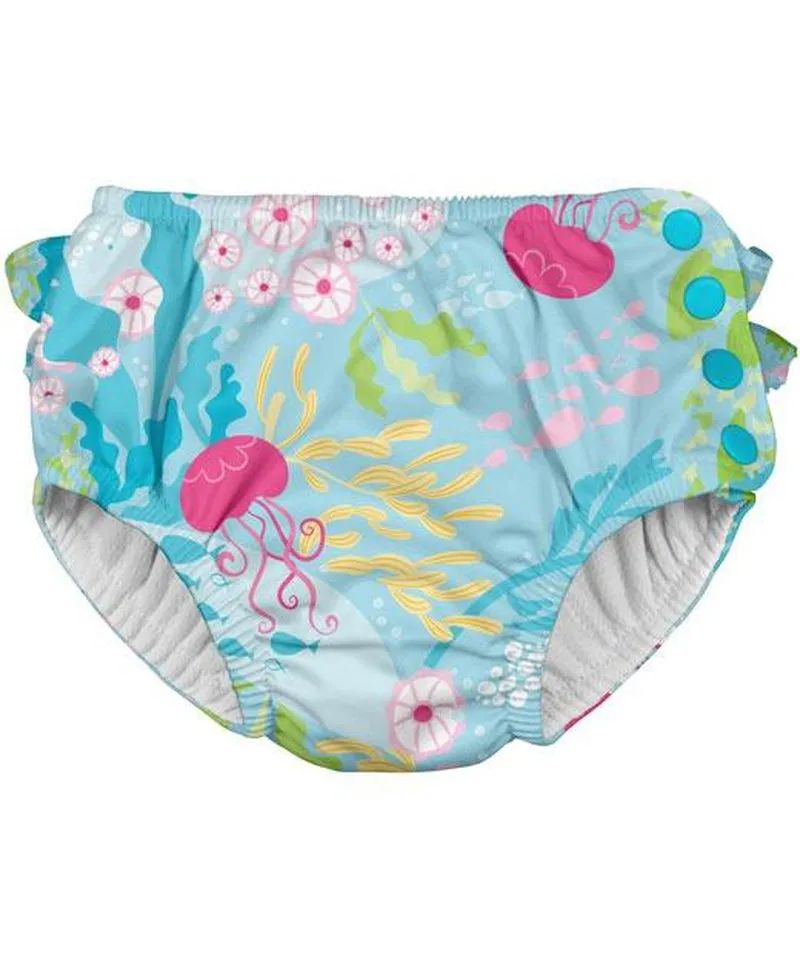 Aqua Coral Reef Snap Swim Nappy by Green Sprouts