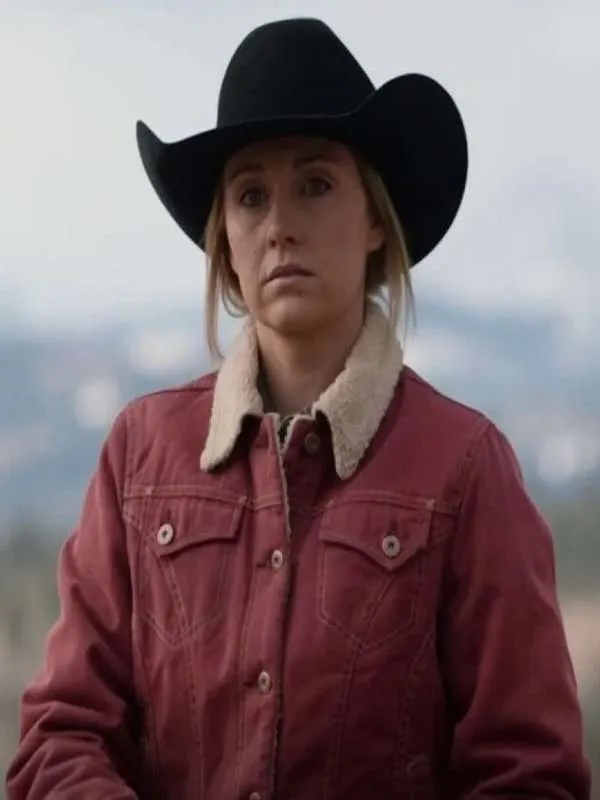 Heartland Season 14 Amy Fleming Red Fleece Jacket