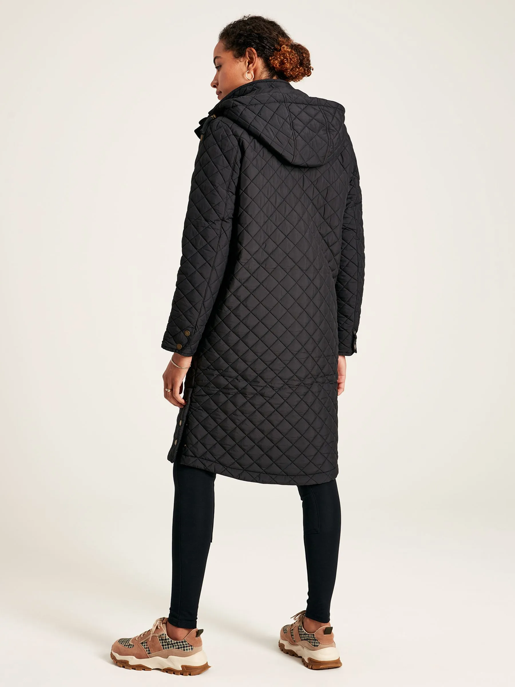 Hooded Diamond Quilted Coat