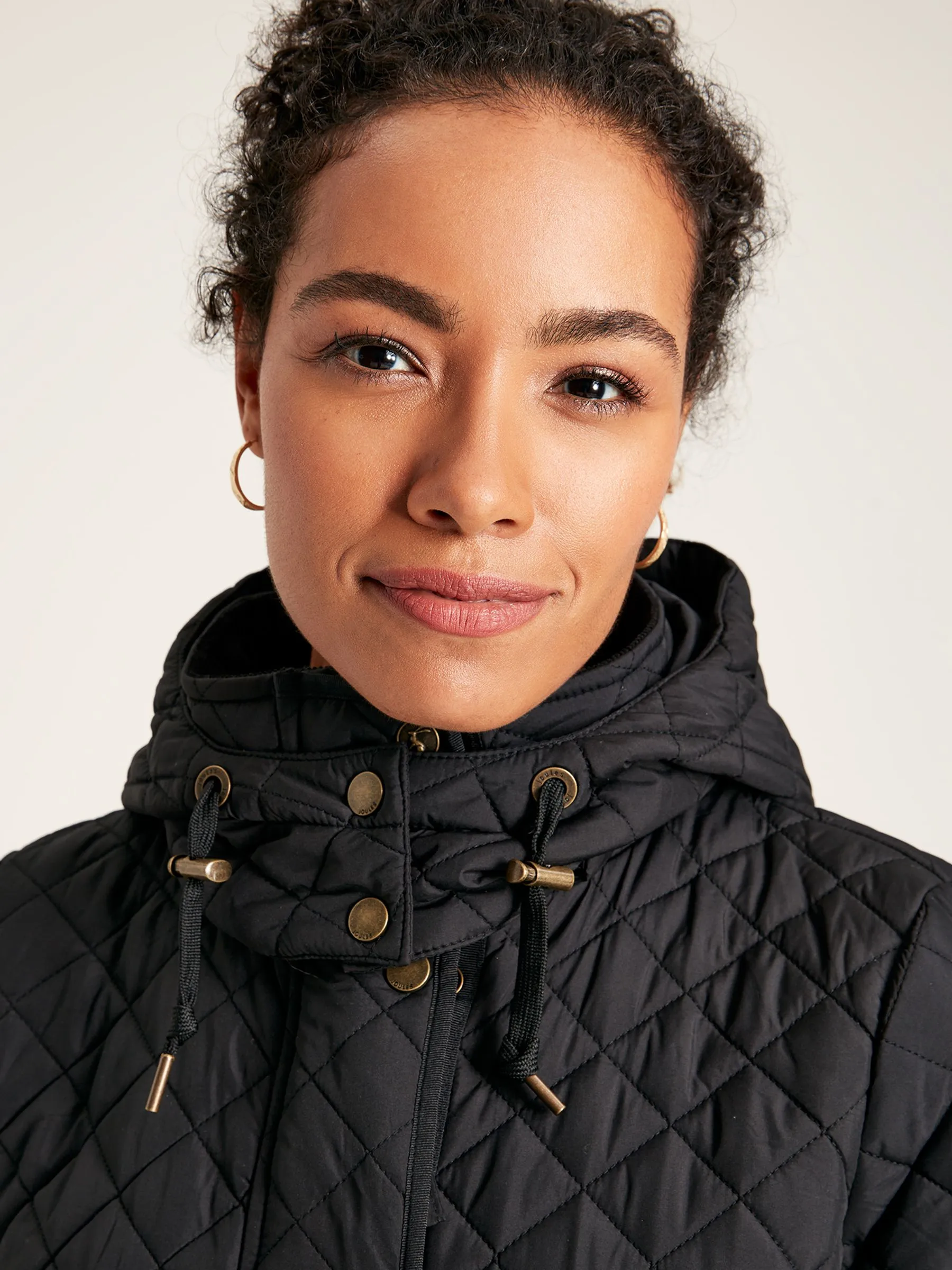 Hooded Diamond Quilted Coat