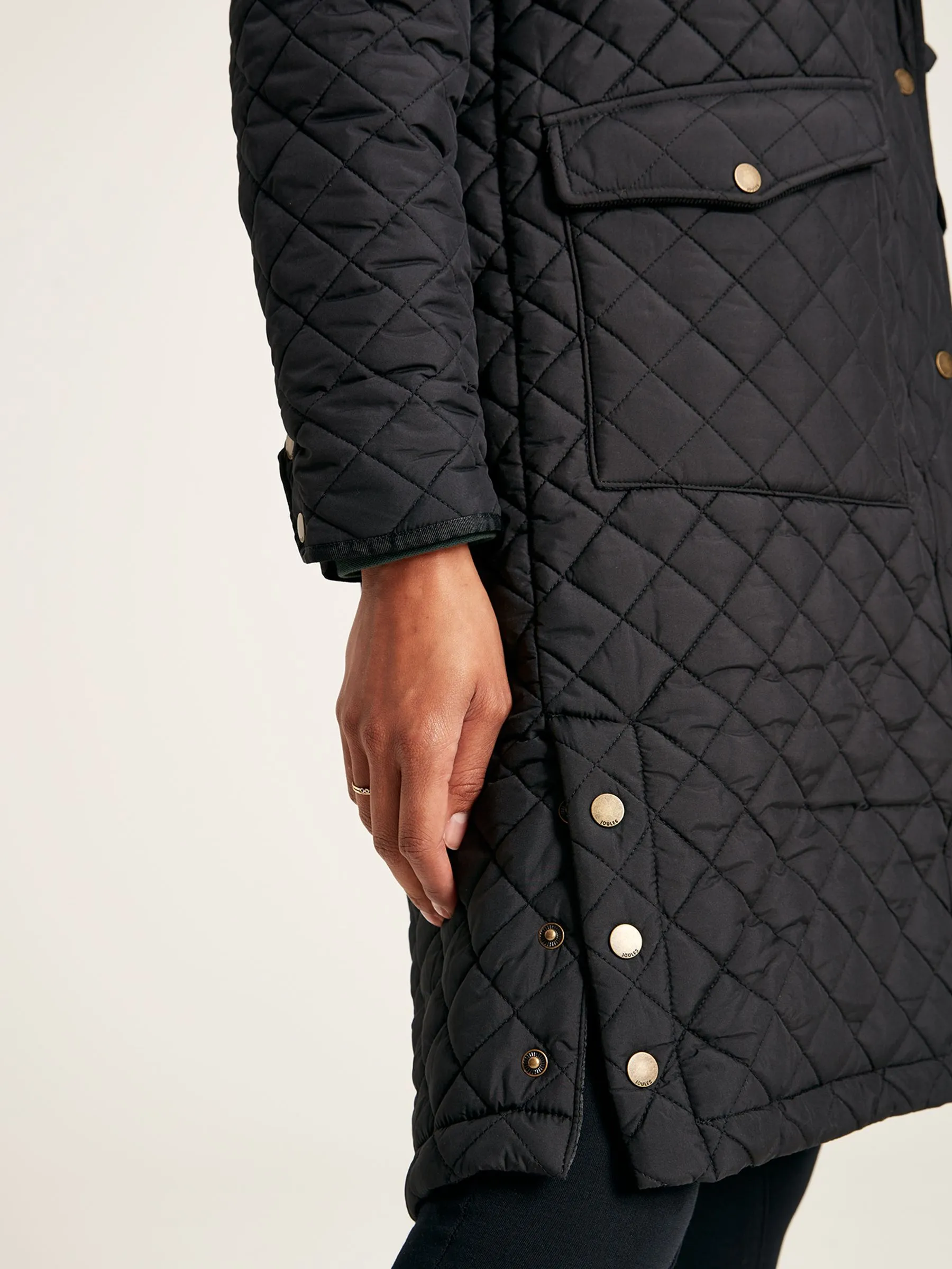 Hooded Diamond Quilted Coat