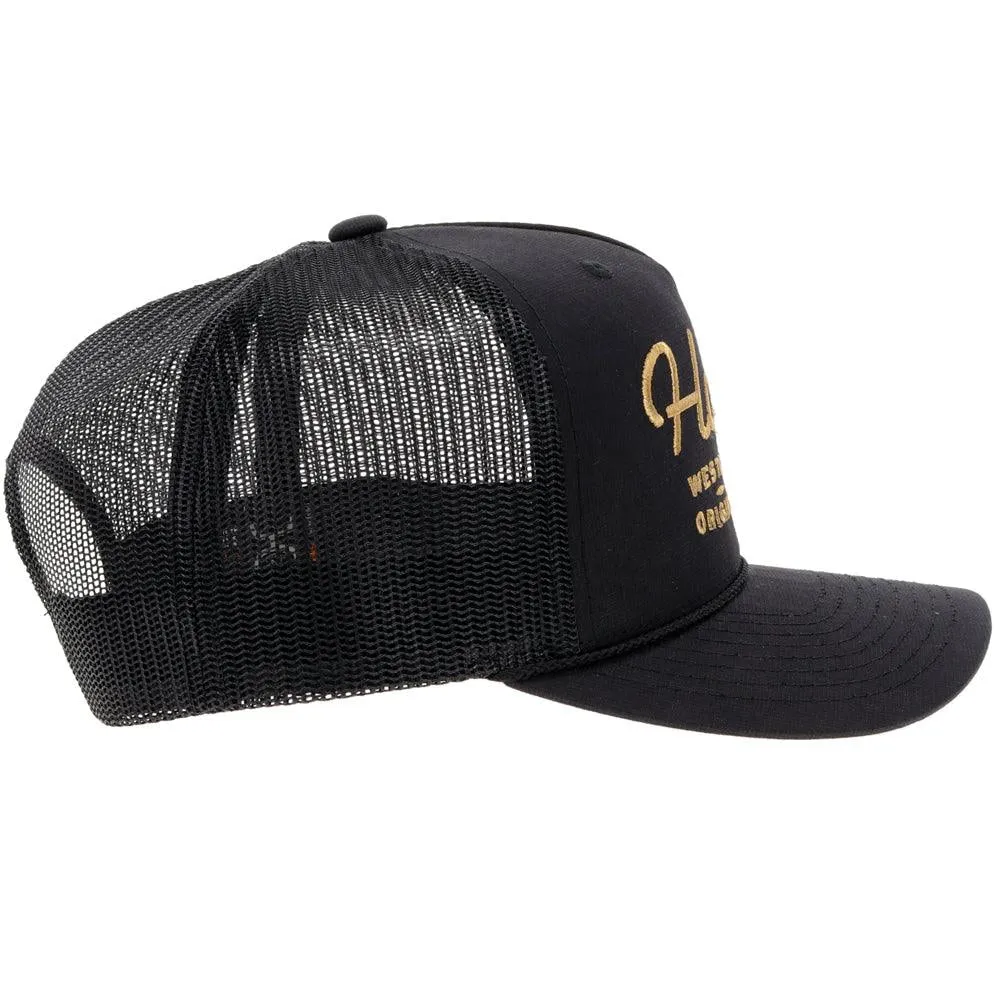 OG Black Hat with Gold Stitching by HOOEY