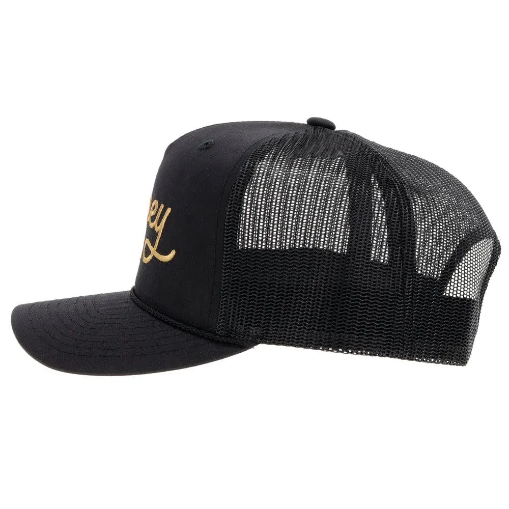 OG Black Hat with Gold Stitching by HOOEY