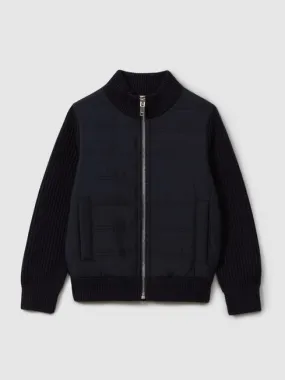 Zip-Through Hybrid Quilted Jacket