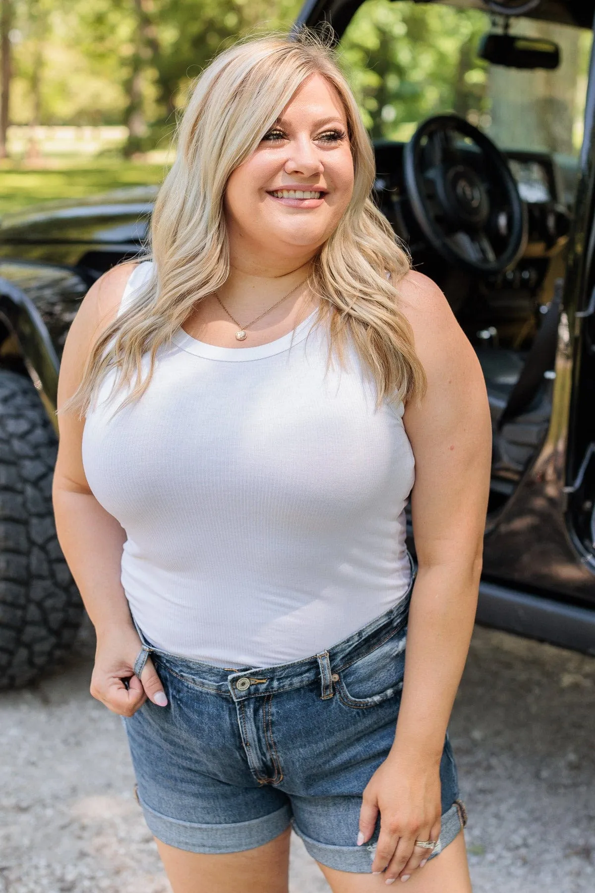 Scarlet Red American Honey Knit Tank Top