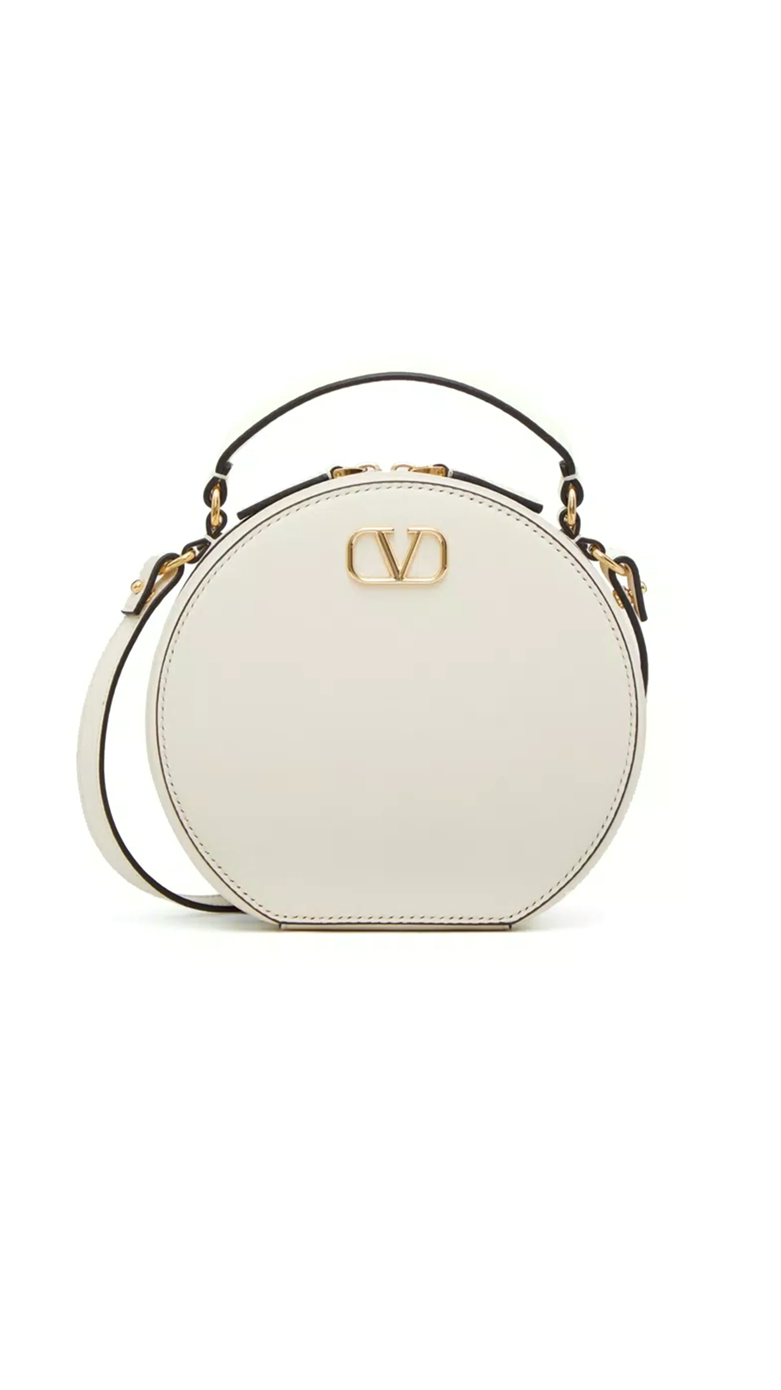 Ivory Vlogo Signature Mini Calfskin Bag