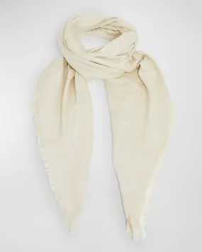 Jacquard Silk & Wool Scarf