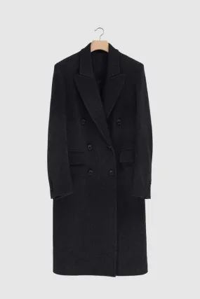 Julia Jentzsch Cameron Double-breasted Wool Coat Black