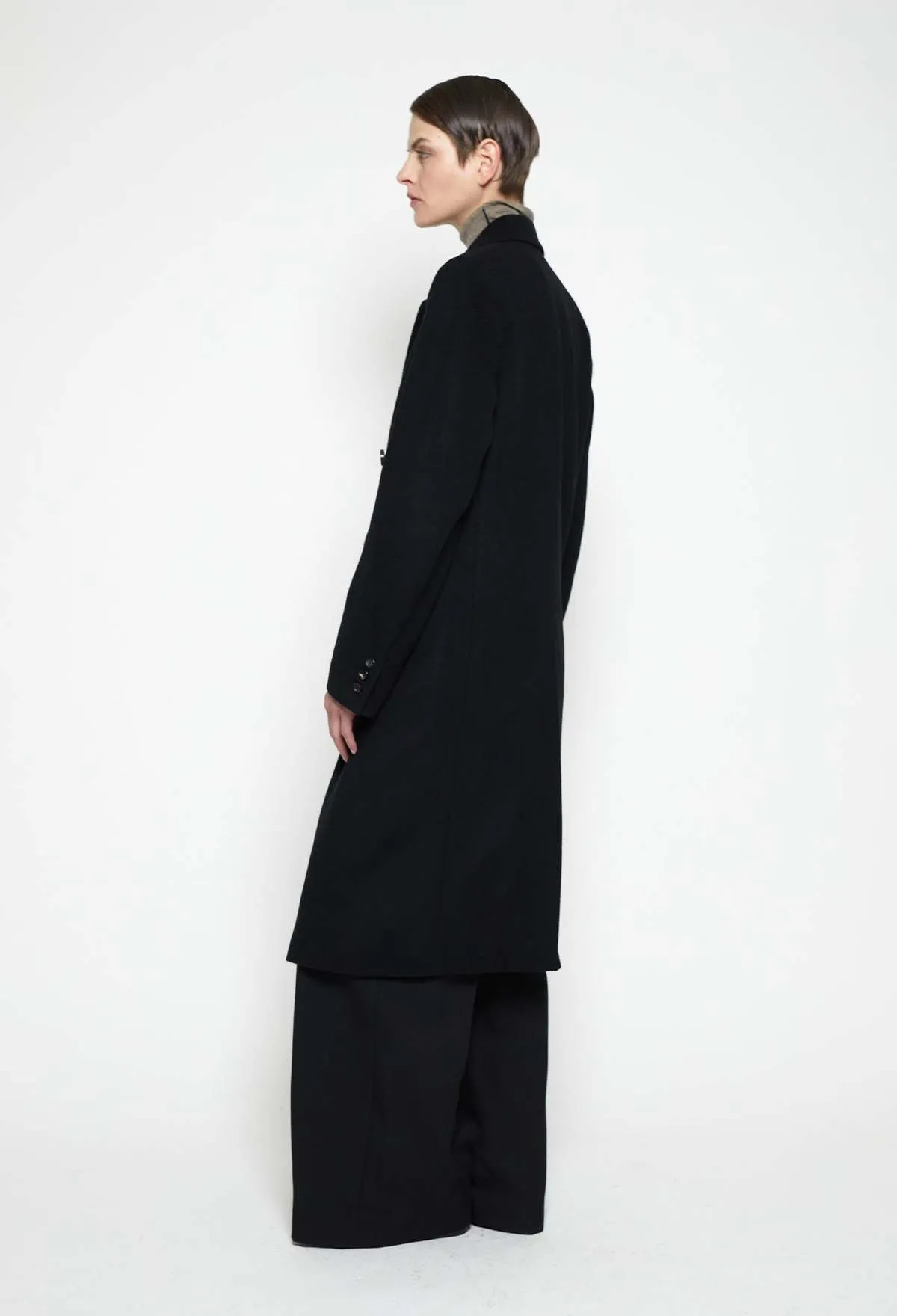 Julia Jentzsch Cameron Double-breasted Wool Coat Black