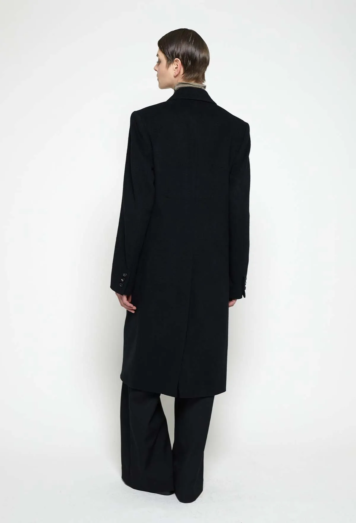 Julia Jentzsch Cameron Double-breasted Wool Coat Black