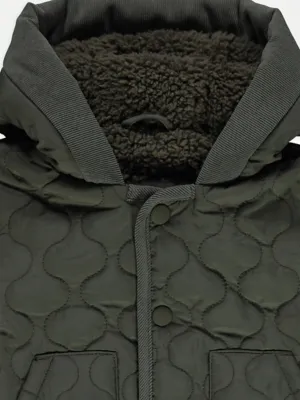 Baby Khaki Quilted Coat at George ASDA