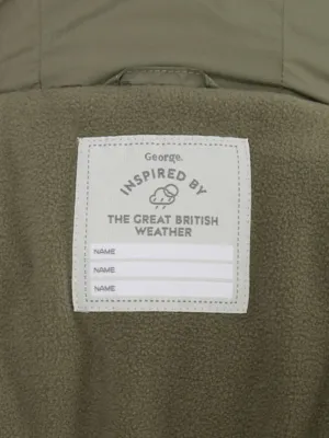 Kids Khaki Lightweight Longline Quilted Coat at George ASDA