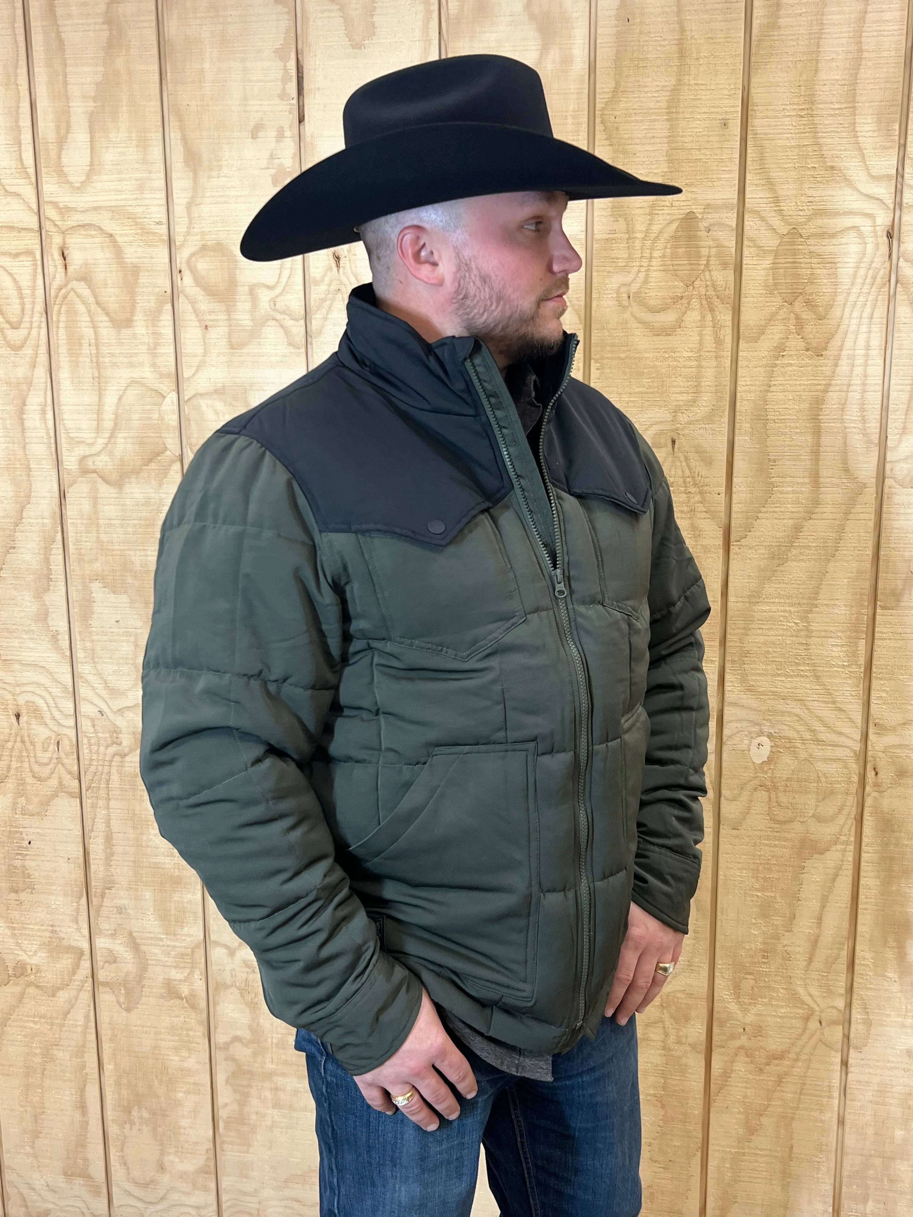 Black/Army Green Colt Jacket for Men by Kimes Ranch