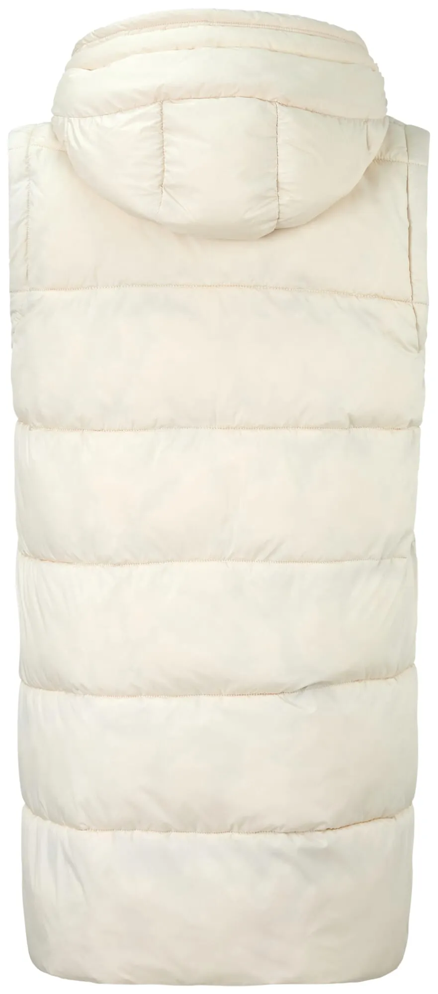 Cream Ladies Long Quilted Vest by Manufactum