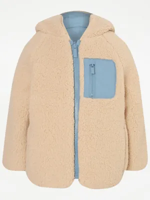 Kids Borg Hooded Reversible Quilted Coat at George ASDA