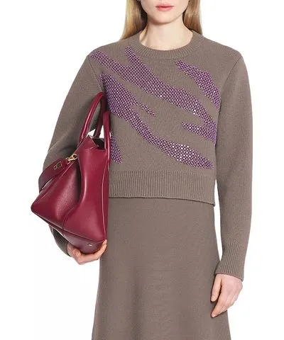 Lanvin Embroidered Knit Sweater for Women