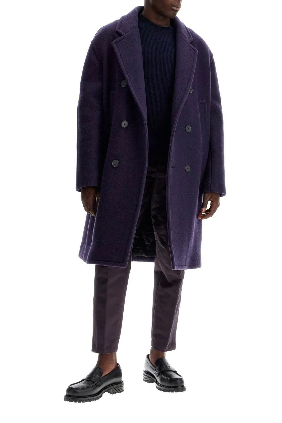 Lanvin Heavy Wool Double Breasted Coat