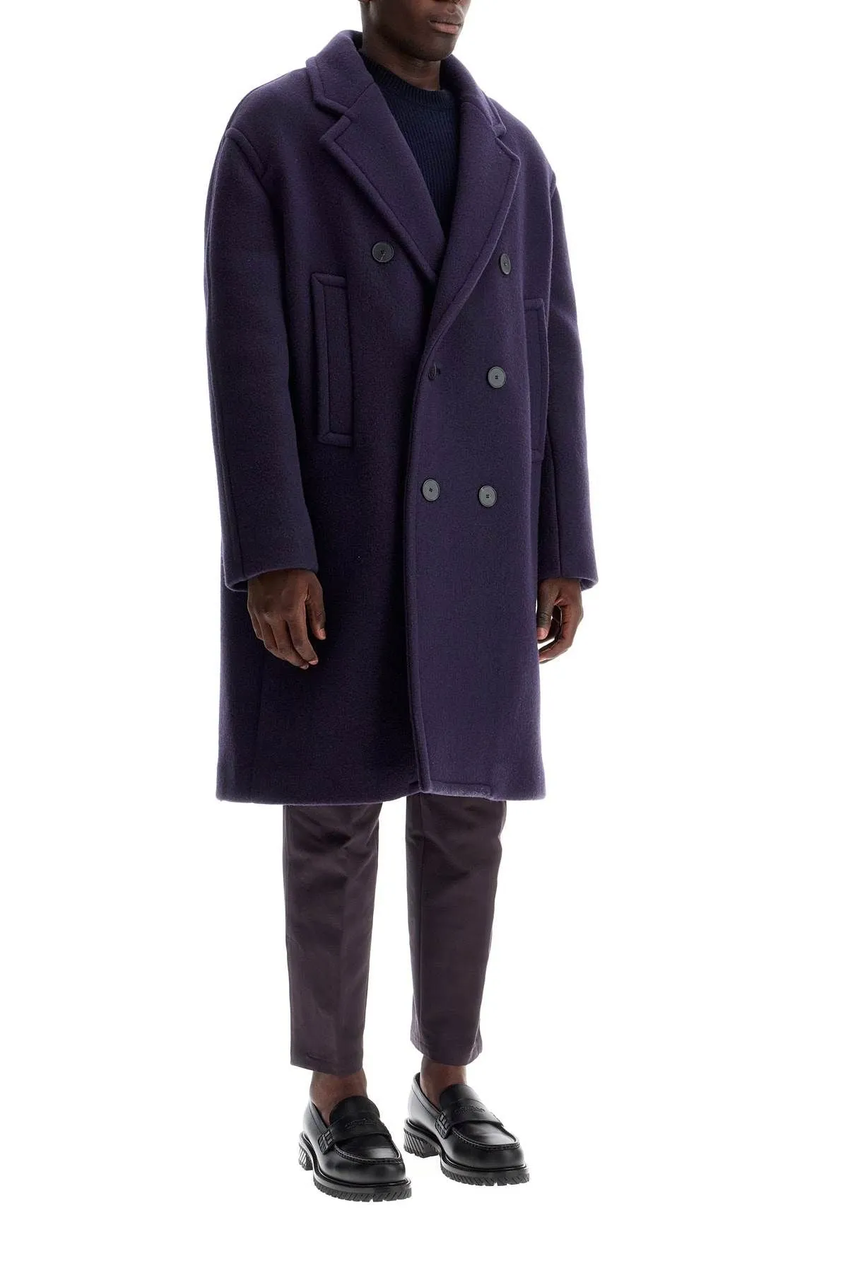 Lanvin Heavy Wool Double Breasted Coat