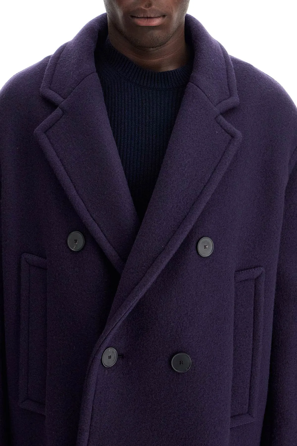 Lanvin Heavy Wool Double Breasted Coat