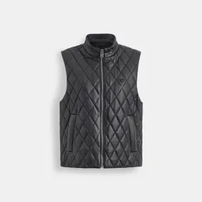 LEATHER Quilted Vest