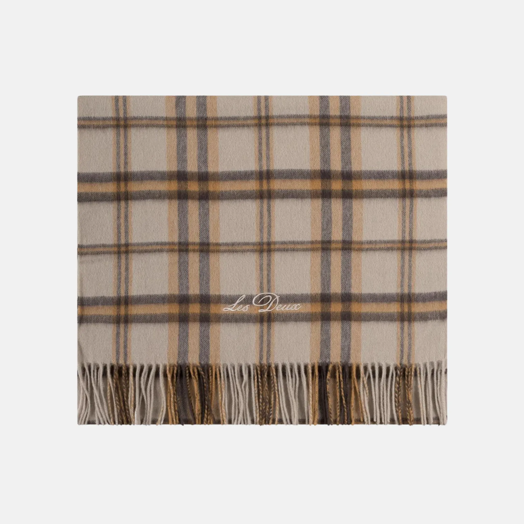 Les Deux Check Wool Scarf