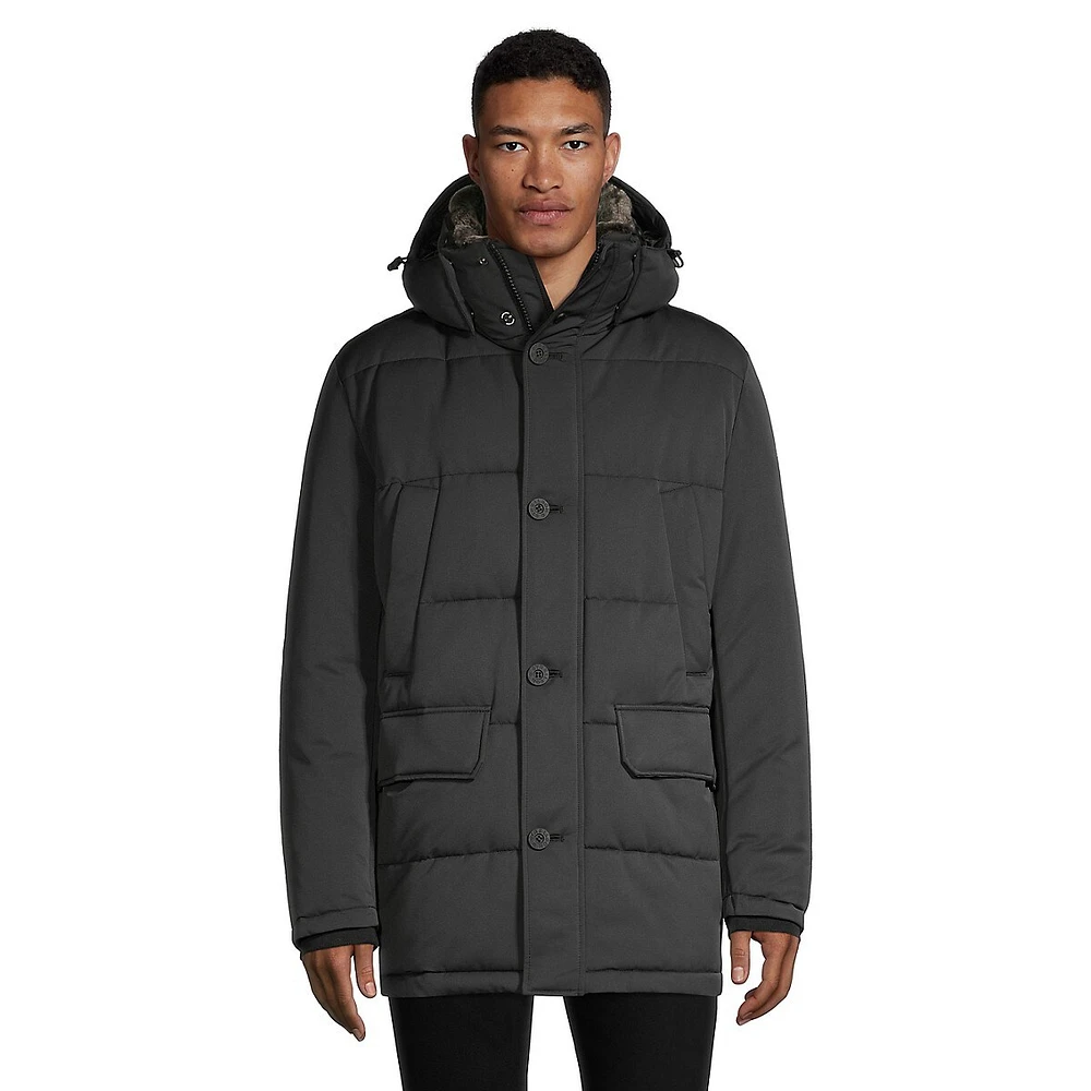 Levi's Plaza 2.0 Faux Fur Collar Quilted Coat