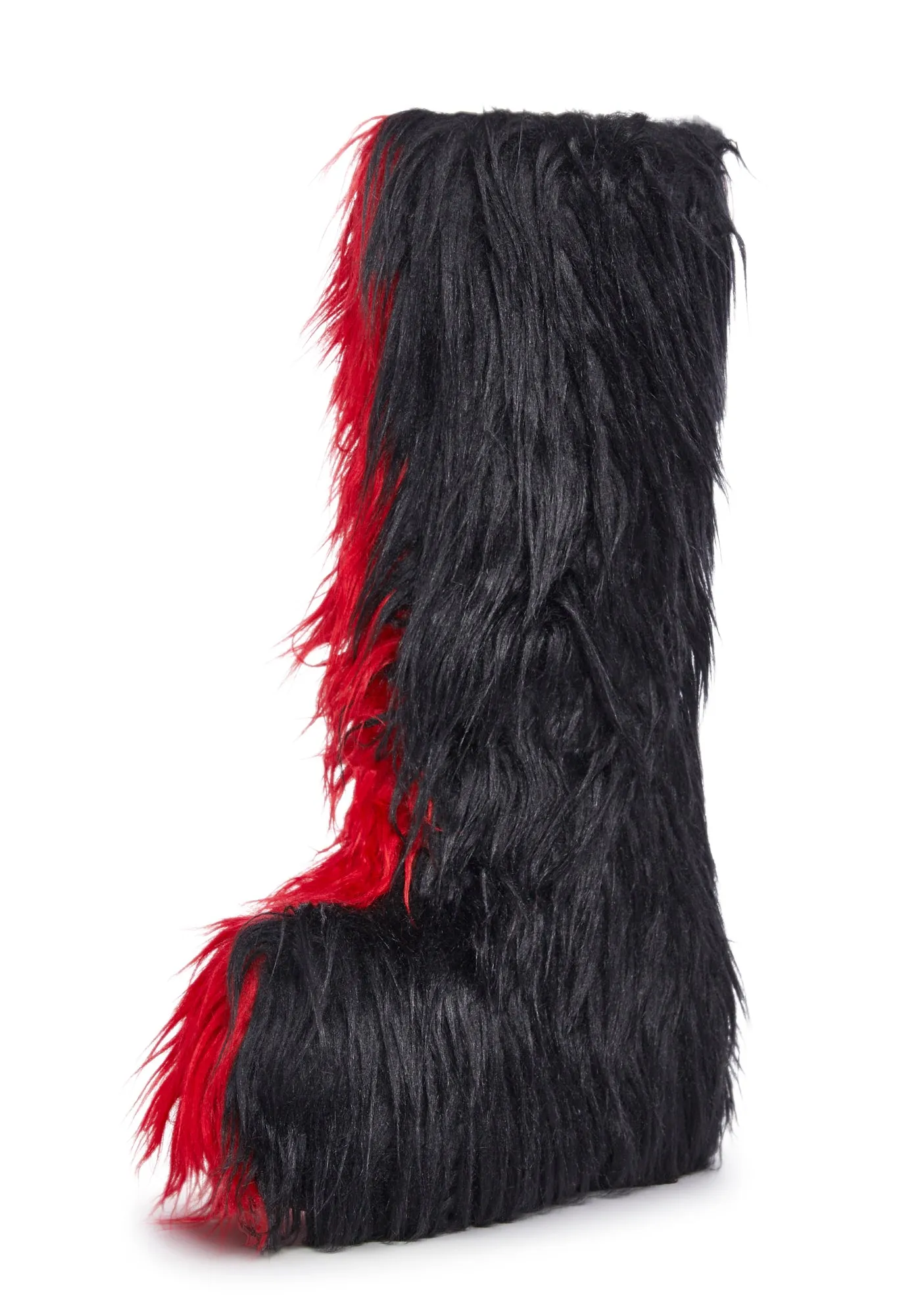 Liquid Rhythm Red Faux Fur Boots