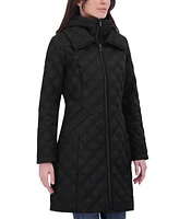 Macy's Tahari Women's Bibbed Hooded Quilted Coat