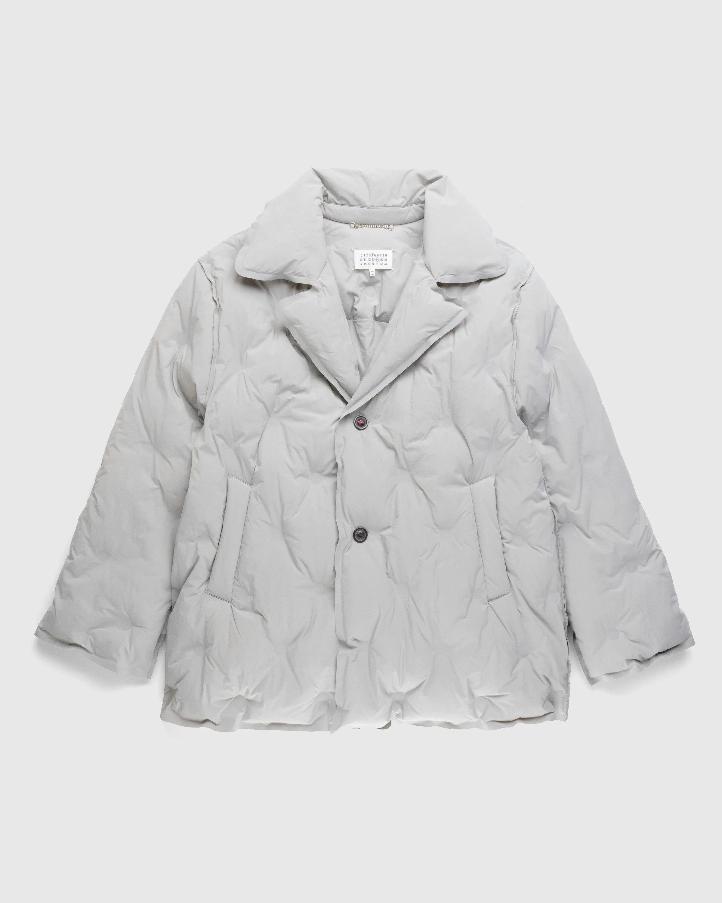 Maison Margiela Recycled Nylon Padded Coat Pearl Grey Highsnobiety Shop