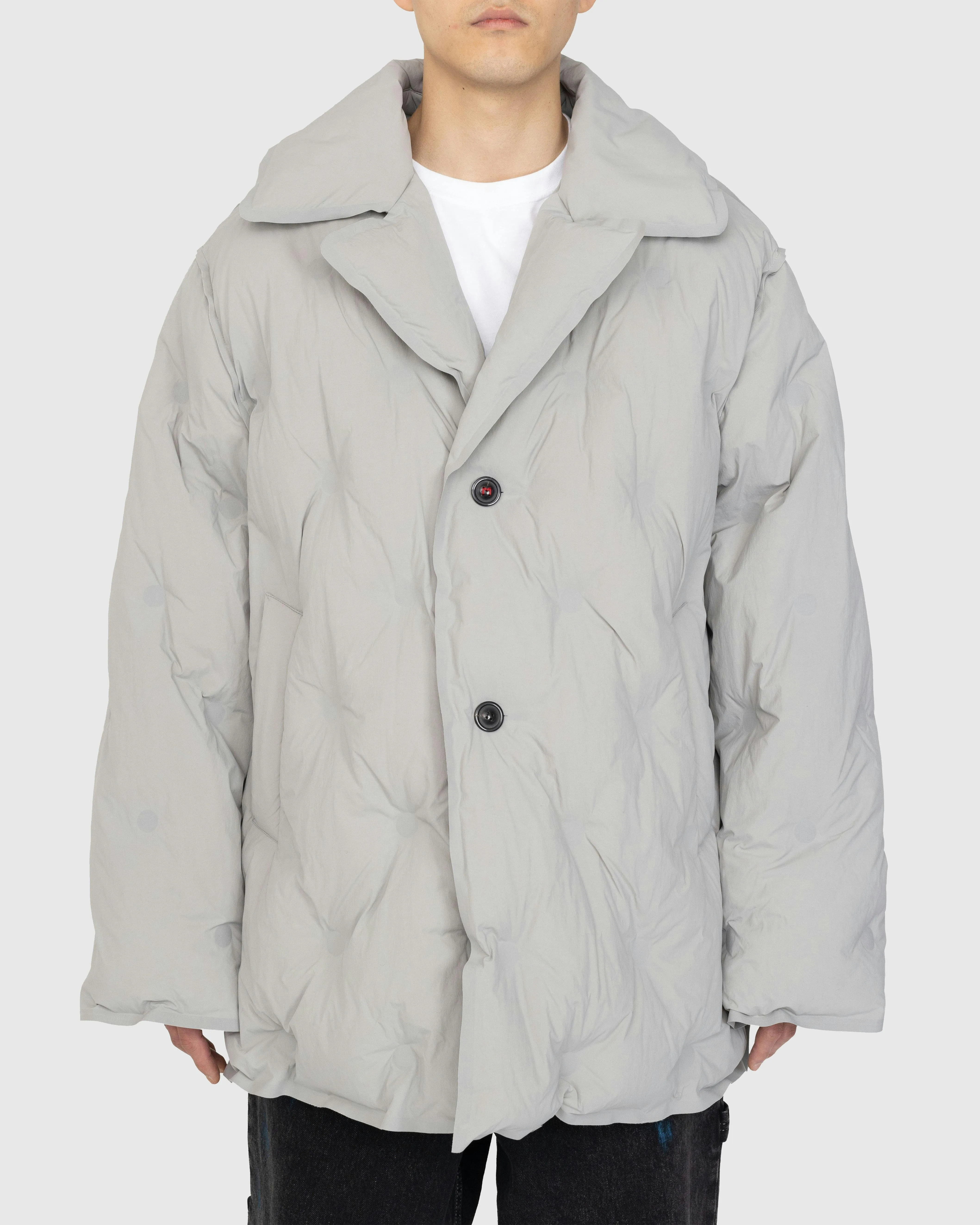 Maison Margiela Recycled Nylon Padded Coat Pearl Grey Highsnobiety Shop