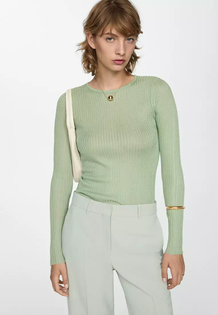 Fine Ribbed-Knit Sweater