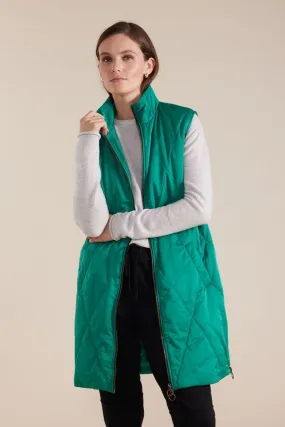 Marco Polo Longline Quilted Vest Forest