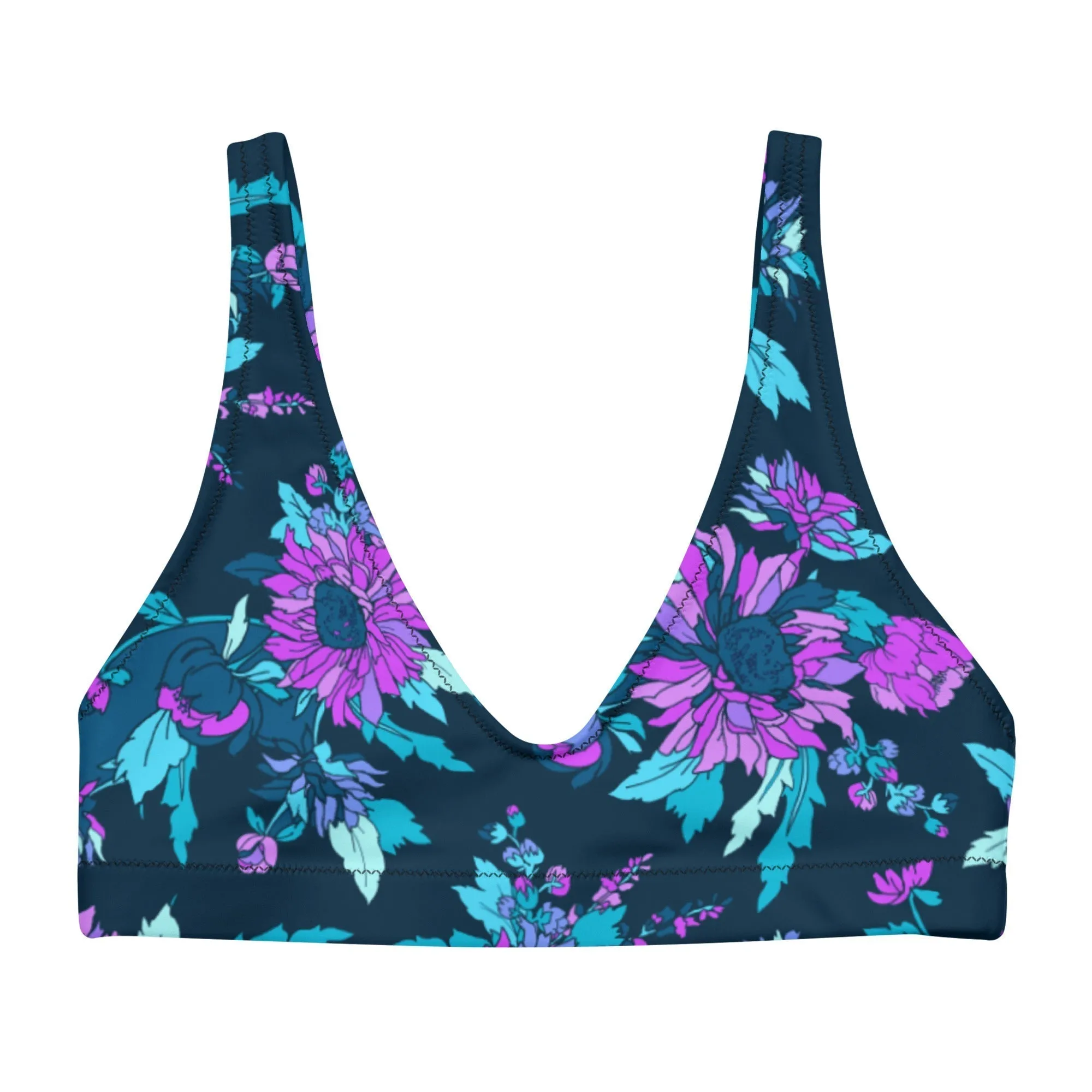 MIDNIGHT BLOOMS Bikini Top