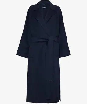 Max Mara Midnightblue Agata Wool Coat Brushed