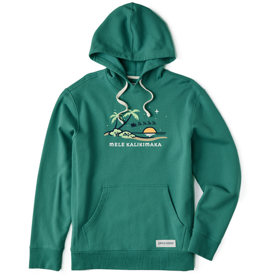 Men's Mele Kalikimaka Beach Simply True Fleece Hoodie