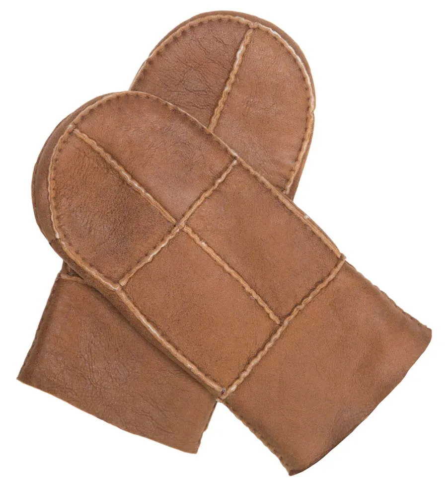 Men's Medium Brown Sheepskin Gloves