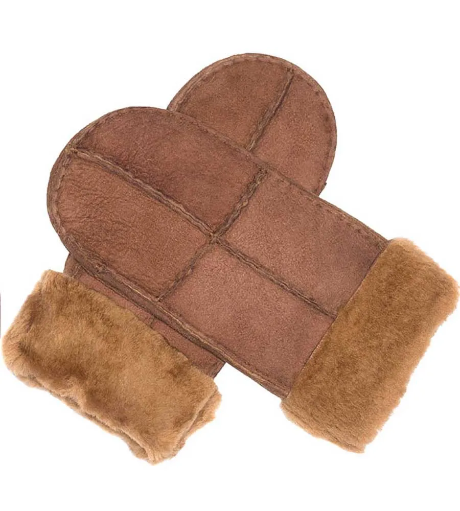 Men's Medium Brown Sheepskin Gloves