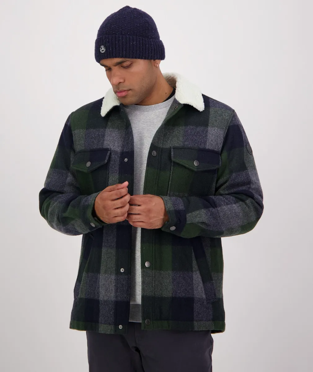 Swanndri NZ Men's Kaituna Sherpa Jacket in Arthur's Pass Check