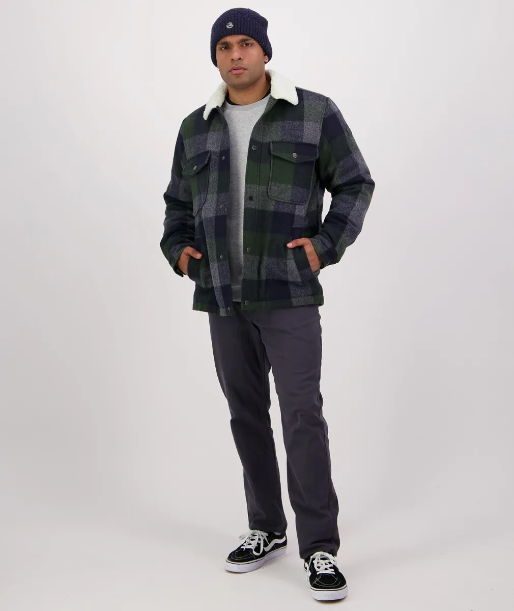 Swanndri NZ Men's Kaituna Sherpa Jacket in Arthur's Pass Check