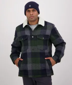 Swanndri NZ Men's Kaituna Sherpa Jacket in Arthur's Pass Check