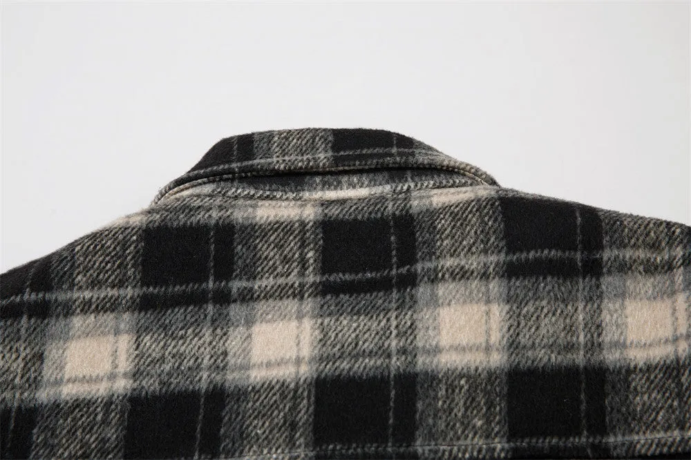 Men's Plaid Cotton Padded Coat