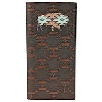 Rodeo Wallet with Southwest Print Buffalo Inlay by Red Dirt Hat Co