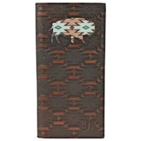 Rodeo Wallet with Southwest Print Buffalo Inlay by Red Dirt Hat Co