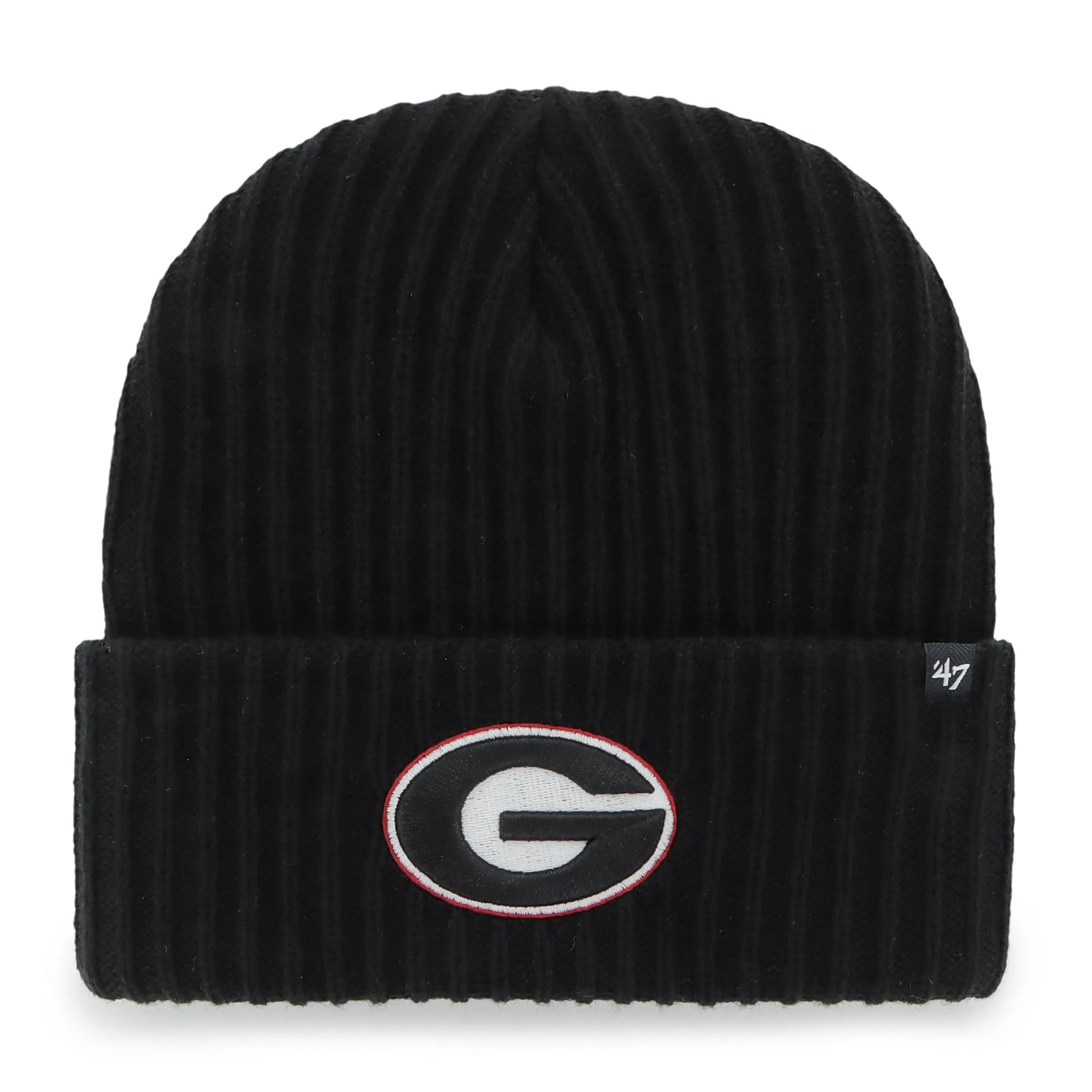 Men's '47 Black Georgia Bulldogs Harbor Cuffed Knit Hat