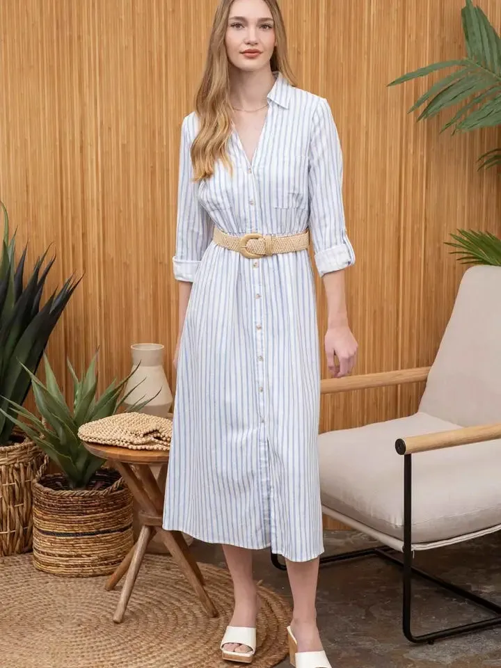 Belted Midi Dress